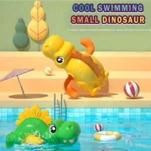 1 Pc Dinosaur Bathroom Toy Baby Game Swimming Toy Hot Selling Fun Baby Swimming Bath Toy Baby Dinosaur Toy Children's Bathroom Shower Toy Windup Game Little Dinosaur Male And Female Baby Water Playing Toy,Black Friday, Christmas Gifts Multicolor