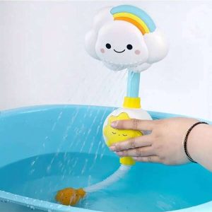 1pc Water Spray Cloud Shower Head, Bathroom Bathing Toy, Christmas Gift White