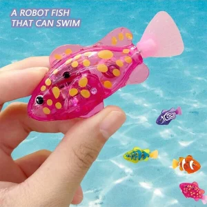 Baby Shower Luminous Induction Electric Fish Playing In Water Toy, Simulated Electronic Fish For Luminous Swimming Moving Fish,Bath For Baby,Bath Toys>Kids Pool Toys,Bath Bomb Kids,Kids Bath Toy,Swimming Toys Kids Multicolor