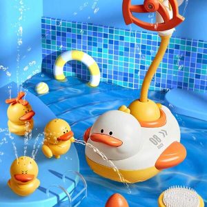 3pcs Spray Bath Ducks & 4pcs Shower Cups, Bath Toys For 3 Years Old Toddlers, Make Babies Love Bathing, Magical Bath Toys For Infants, Fun Bath Playset Suitable For 4-8 Years Old Children, Baby Bathtub Toys Multicolor