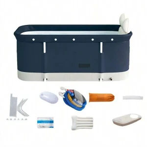 Portable Folding Tub Bucket Kit Soaking Standing Bathtub Family Bathroom SPA 1